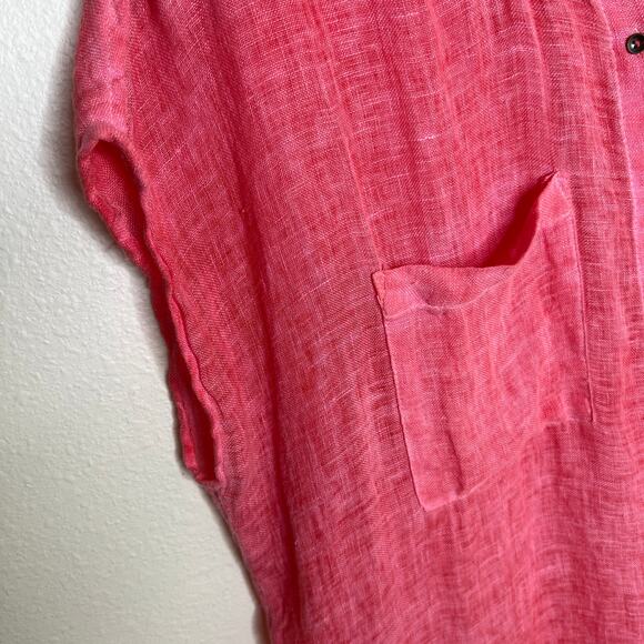 Anthropologie Holding Horses Light Pink Longline Linen Tunic Medium - Picture 4 of 10